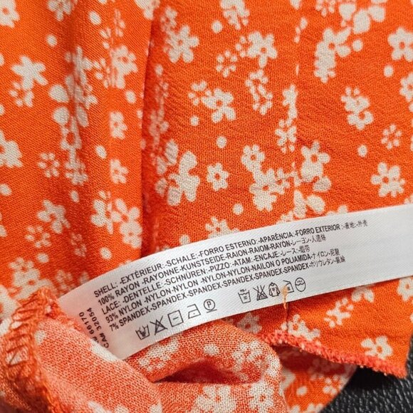 Intimately Free People Shes Ditsy Bodysuit, V-Neck, Floral, Lace Bottom, Size S - Picture 8 of 10